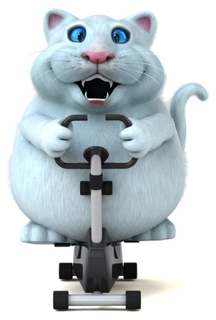 Fun cat - 3D Illustrationの写真素材