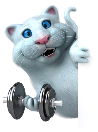 Fun cat - 3D Illustrationの写真素材