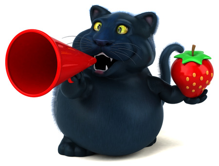 Fun cat - 3D Illustrationの写真素材
