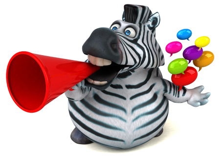 Fun zebra - 3D Illustrationの写真素材