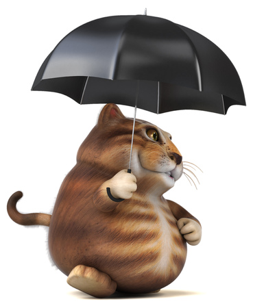 Fun cat - 3D Illustrationの写真素材