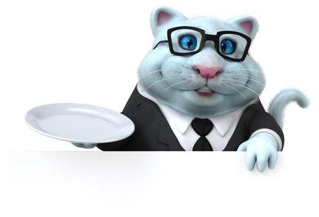 Fun cat - 3D Illustrationの写真素材