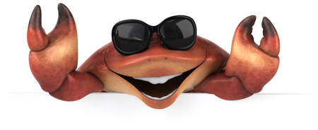 Fun crab - 3D Illustrationの写真素材