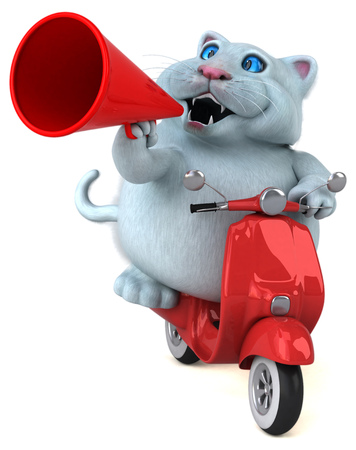 Fun cat - 3D Illustrationの写真素材