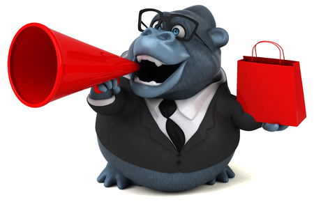 Fun gorilla - 3D Illustrationの写真素材