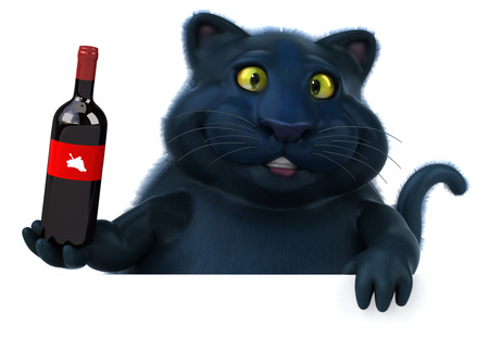 Fun cat - 3D Illustrationの写真素材