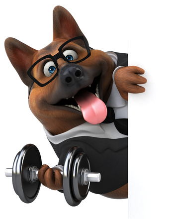 German shepherd dog - 3D Illustrationの写真素材