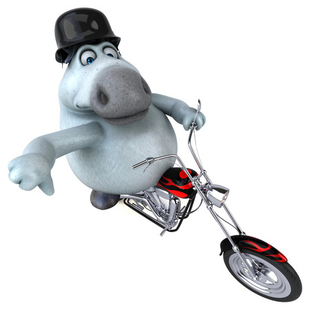 Fun horse - 3D Illustrationの写真素材