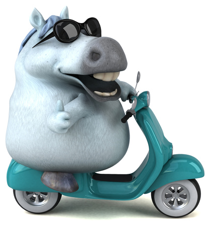 Fun horse - 3D Illustrationの写真素材