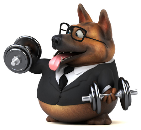 German shepherd dog - 3D Illustrationの写真素材