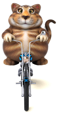 Fun cat - 3D Illustrationの写真素材