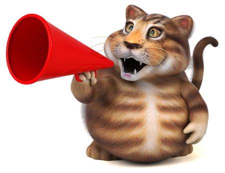 Fun cat - 3D Illustrationの写真素材