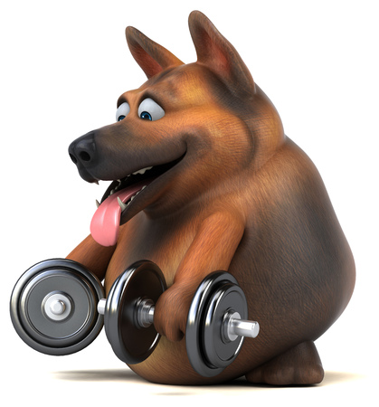 German shepherd dog - 3D Illustrationの写真素材