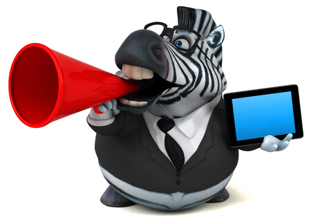 Fun zebra - 3D Illustrationの写真素材