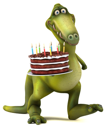 Fun dinosaur - 3D Illustrationの写真素材