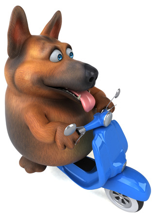 German shepherd dog - 3D Illustrationの写真素材