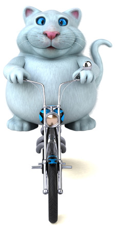 Fun cat - 3D Illustrationの写真素材