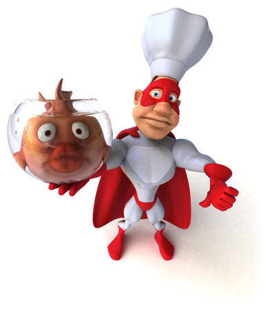 Fun superhero - 3D Illustrationの写真素材