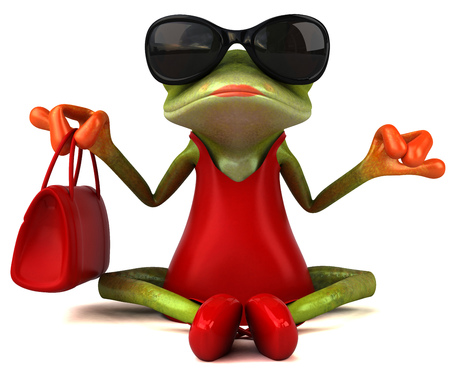 Fun frog - 3D Illustrationの写真素材