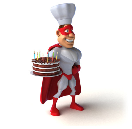 Fun superhero - 3D Illustrationの写真素材