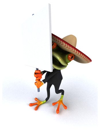 Fun frog - 3D Illustrationの写真素材