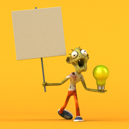 Fun zombie - 3D Illustrationの写真素材