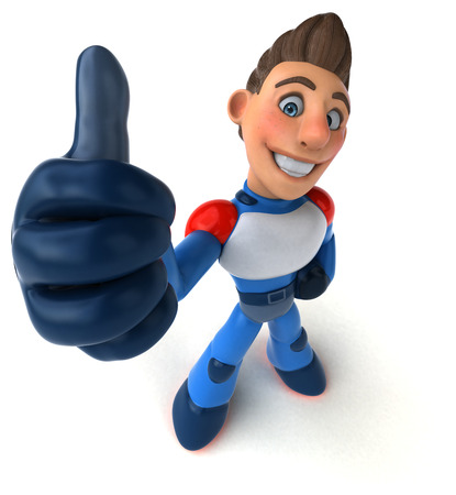 Fun modern superhero - 3D Illustrationの写真素材