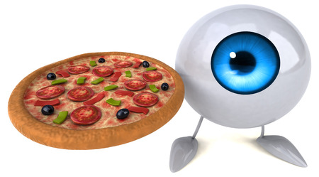 Eye with a pizzaの写真素材