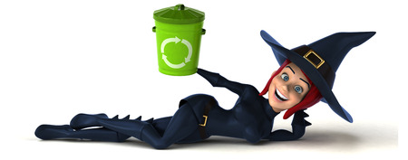 Sexy witch - 3D Illustrationの写真素材