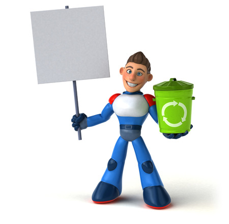 Super modern superhero - 3D Illustrationの写真素材