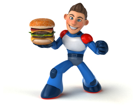 Super modern superhero - 3D Illustrationの写真素材