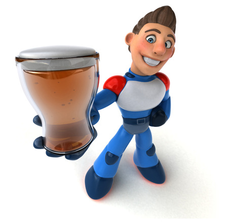 Super modern superhero - 3D Illustrationの写真素材