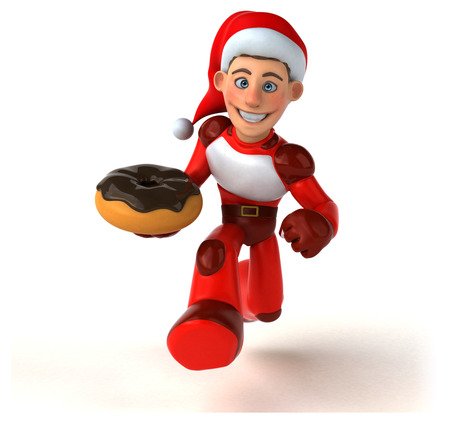 Fun Super Santa Claus - 3D Illustrationの写真素材