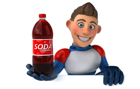 Super modern superhero - 3D Illustrationの写真素材