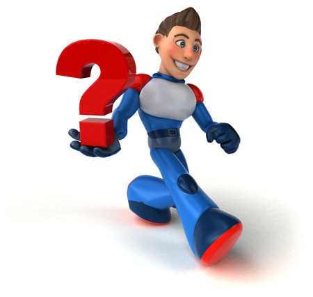 Super modern superhero - 3D Illustrationの写真素材