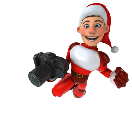 Fun Super Santa Claus - 3D Illustrationの写真素材