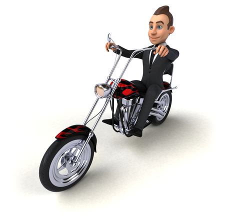 Fun businessman - 3D Illustrationの写真素材