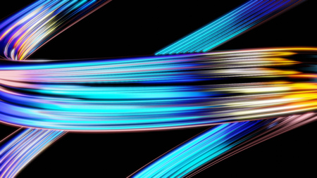 Abstract waves - 3D Illustrationの写真素材