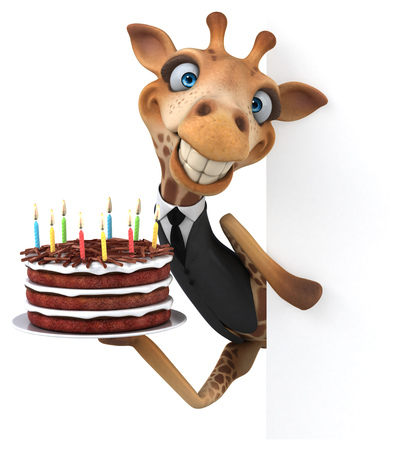 Fun giraffe - 3D Illustrationの写真素材