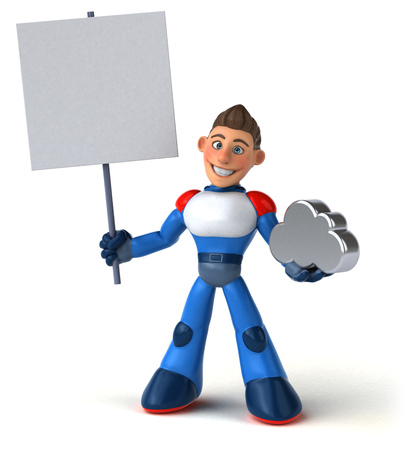 Super modern superhero - 3D Illustrationの写真素材