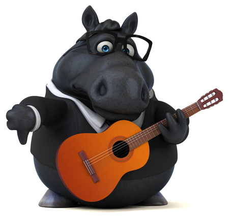 Fun horse - 3D Illustrationの写真素材
