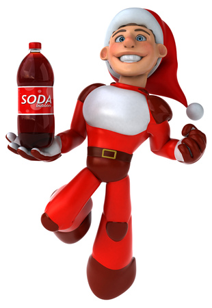 Fun Super Santa Claus - 3D Illustrationの写真素材