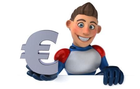 Super modern superhero - 3D Illustrationの写真素材