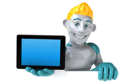 Robot - 3D Illustrationの写真素材