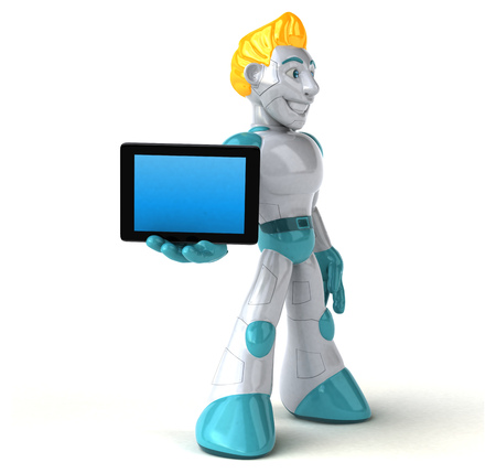 Robot - 3D Illustrationの写真素材