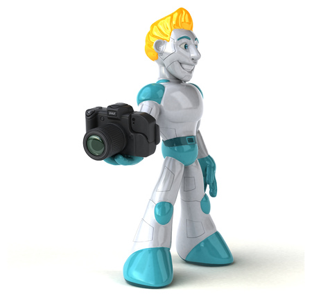 Robot - 3D Illustrationの写真素材