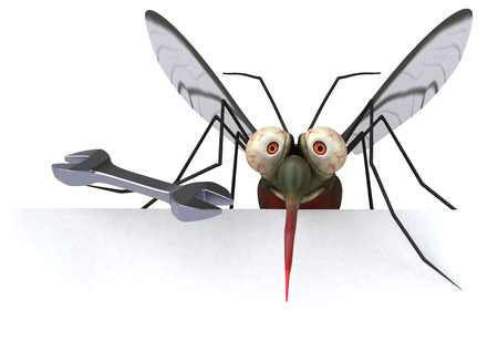 Mosquito - 3D Illustrationの写真素材