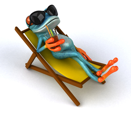 Fun frog - 3D Illustrationの写真素材
