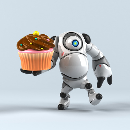 Big robot - 3D Illustrationの写真素材