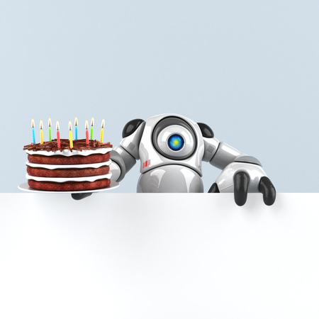 Big robot - 3D Illustrationの写真素材